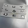 For Outlander 2026 2025 - 2007 Car head  Letter 3d Sticker Abs Chrome Glossy Black Silver Styling Auto part Accessories 9pcs