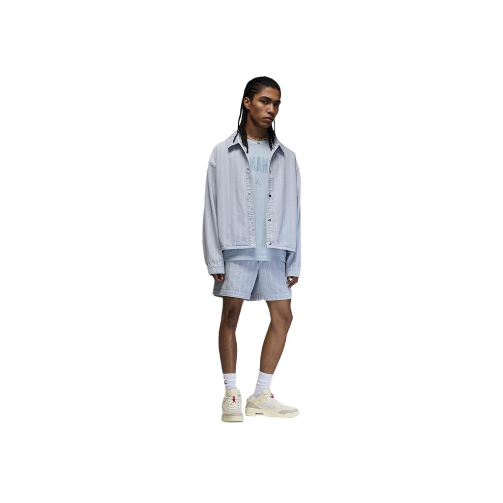 Jordan X A Ma Maniére Collaboration Comfortable Fashion Striped Long Sleeve Jacket Unisex jackets Light-Armory-Blue HF4354-440