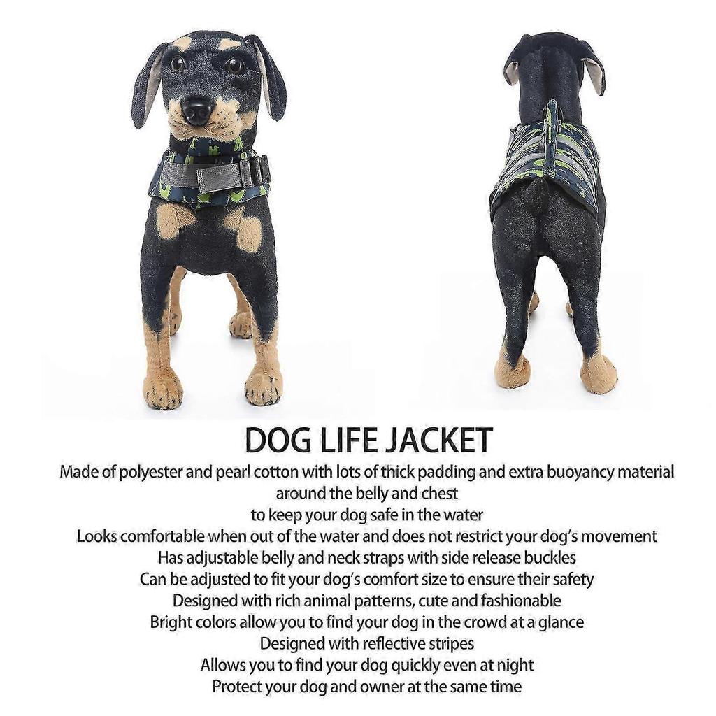 2025 Latest Model Dog Life Jacket with Handle Adjustable Dog Life Preserver Dog