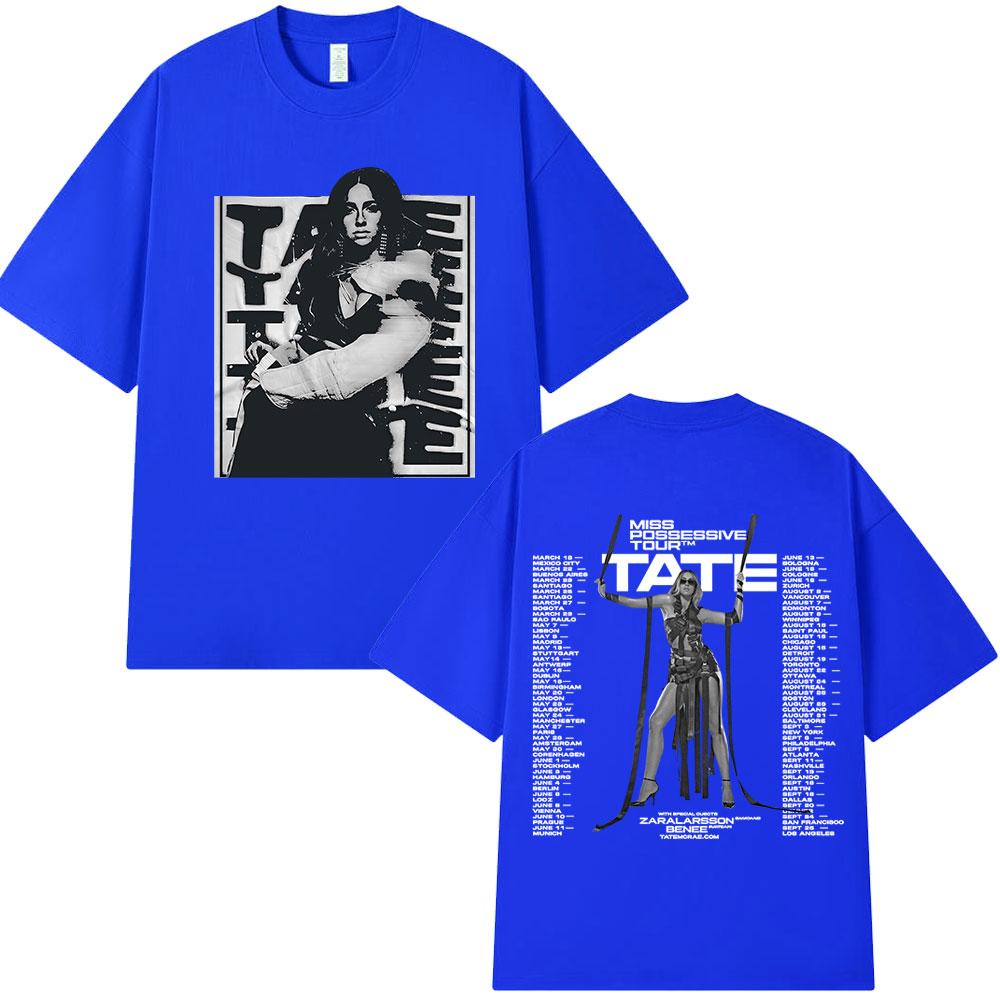 Tate McRae Miss Possessive Tour TShirts Fans Gift Men Women Summer Vintage Short Sleeve T Shirts Cotton Casual Loose Tshirt