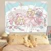 Orange Bottom Simple Cartoon Puppy Tapestry Wall Hanging Home Decor for Bedroom Living Room Dorm Cute Dog Aesthetic