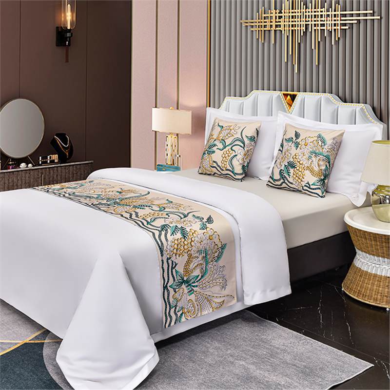 Landscape Painting Bed Flags Bedroom Decoration Bed End Scarf Hotel Household Dustproof Decorative Cloth Home Textiles Household Goods Pillow Cover