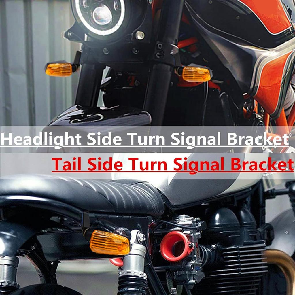 Aoling Turn Signal Stay, M11 L-Shaped Motorcycle Turn Signal Bracket, 7 Screw Fixing Holes,