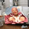 Pink Headpiece Gloves Blanket Soft Throw Blanket For Home Bedroom Bed Sofa Travel Office Solid Christmas Blanket