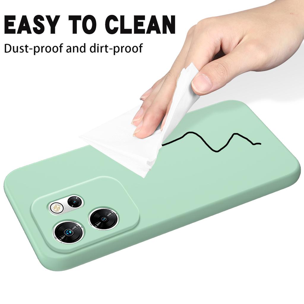 For Infinix Zero 30 4G Liquid Silicone Case Soft Touch Fiber Lining Phone Cover