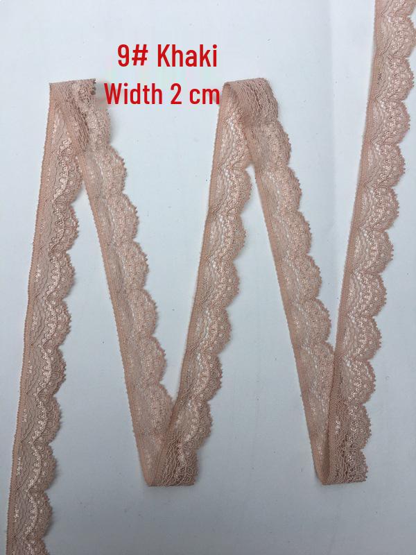 Multi-Color Elastic Lace Trim Lingerie, 2cm Wide