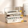 Portable 3 Layer Storage Box Clear Tackle Box Fishing Gear Art Craft Organizer  Bead Storage