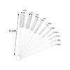 10pcs Pipe Tube Brush Pipe Cleaning Brushes Nylon Bristle Drinking Straws Cleaner Brush For Washing Kettle Spout Teapot Nozzle