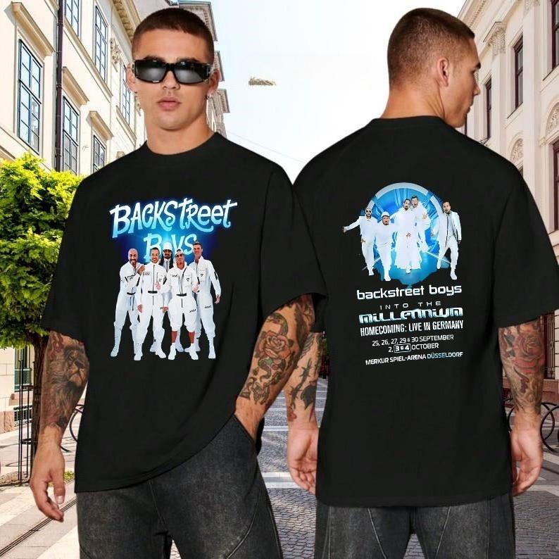 Backstreet Boys Into The Millennium Tour T-Shirt Kurzarm Sommer Herren T-Shirts Banddruck