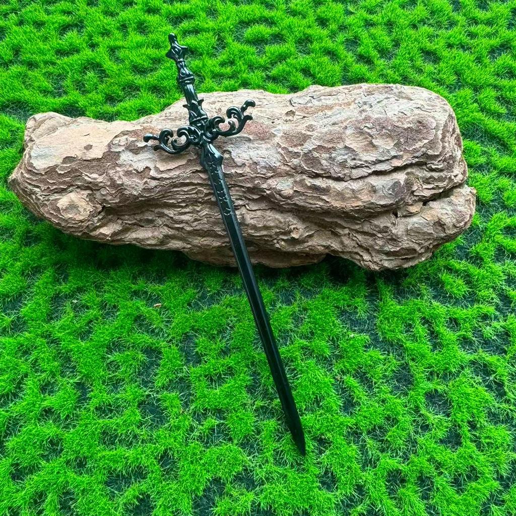 Viking Style Sea Wave Rune Sword Hairpin – Retro Norwegian Party Jewelry