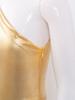 Mädchen Metallic Glänzend Schlaghose Jumpsuit Ein Schulter Schlagärmel Tanzkostüm für Karnevalsparty