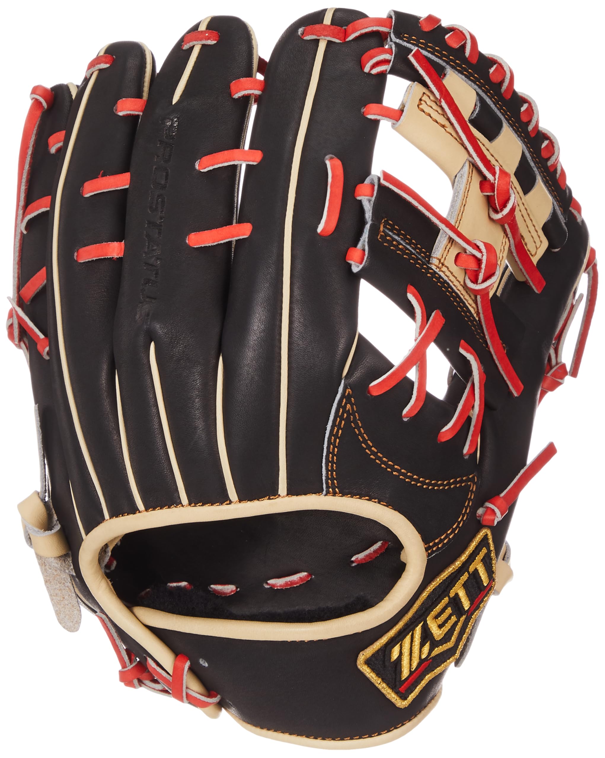 

ZETT Pro Status Black x Pastel Brown BRGB32556 Infielder s Glove, (1932), Right-Handed Throw,