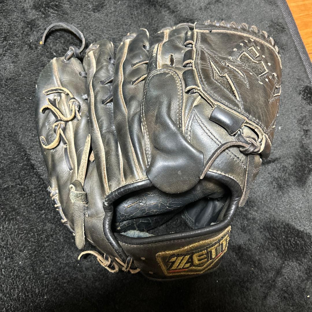 Used ZETT PROSTATUS Softball Gloves Black