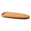Freeform Wood Serving Tray Polished with Raised Rim Natural Wooden Platter