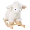 Wooden and Soft Plush Rocking Lamb with Handles - Helps Master Balance - from 18 Months - White