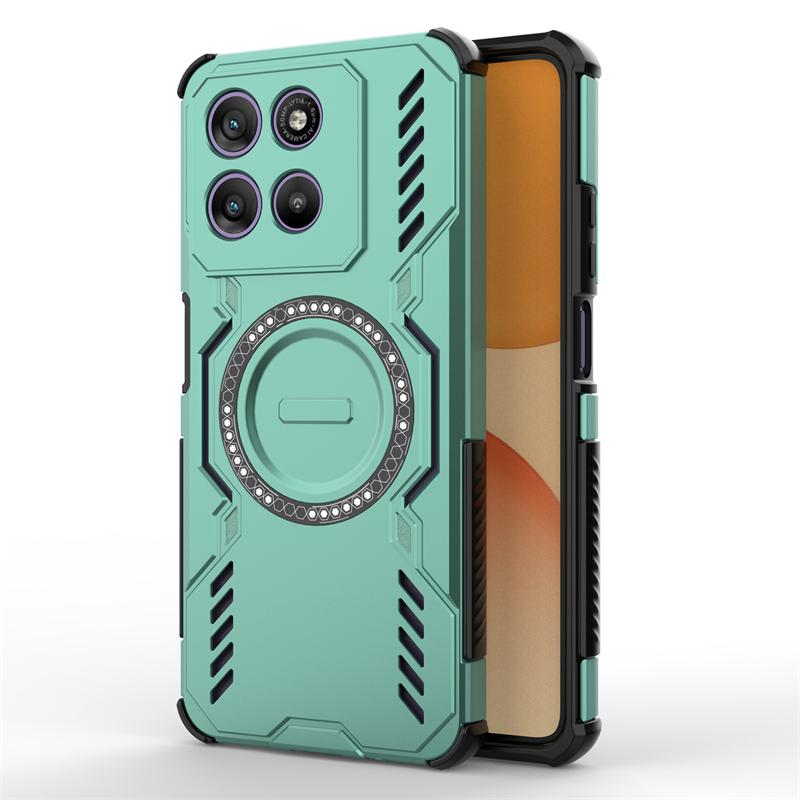 

Чохол для Motorola Moto G57 Power Для Moto G57 Power Armor Магнітна адсорбція Бездротова зарядка Задня кришка Для чохла Moto G57 Power Motorola Moto G57 Power зелений