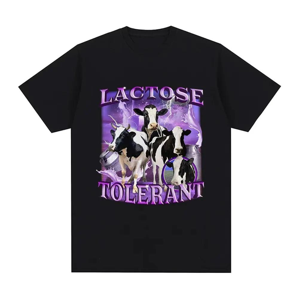 Lactose Intolerance Fun Tshirt 2026 Summer Mens Womens Retro Casual Short Sleeved Tshirt Oversized Humorous Tshirt Harajuku
