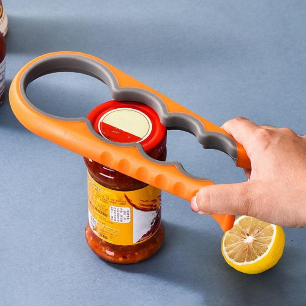1PC Four-In-One Multi-Functional Bottle Opener Household Can Opener Labor-Saving Cap Opener Beer Cap Screwer Kitchen Cap Opener