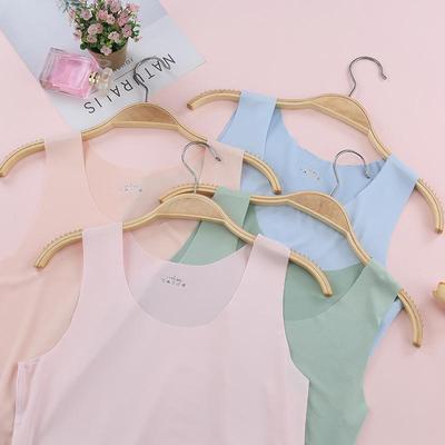 Women's Thin Ice Silk Seamless Vest - Summer Milk Silk Round Neck Base Layer