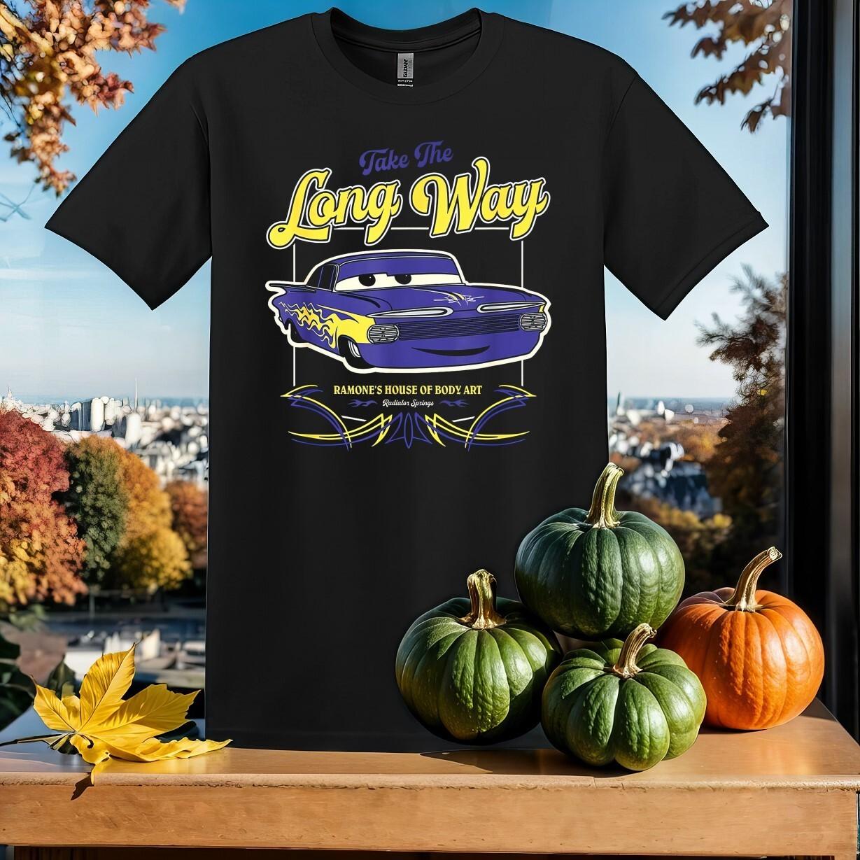 Take The Long Way Hudson Hornet T-Shirt Mens Womens Tees Top T Shirt Mens Womens Tees Top Men Women Unisex Tshirt SY781 3XL