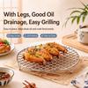 Stainless Steel Round Cooling Baking Rack Food Grade Wire Grid Tray for Oven Baking Cake Cookie Kitchen Baking Tools