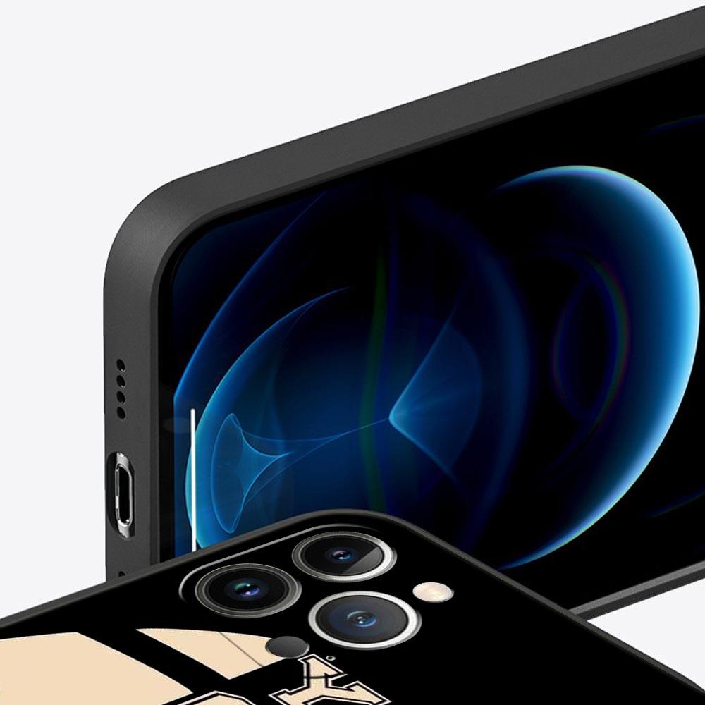 Rugby Ball Luxury Phone Case For iPhone 13 15 14 12 Mini 11 Pro MAX XR X SE XS 7 8 Plus Silicone Black Protection Cover