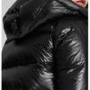 Puma Goose Down Style Jacket With Logo Print Shiny Hooded Down Jacket Women Jacket Black 846360-01