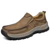 Men's 2025 New Style Outdoor Casual Leather Slip-On Loafers for Hiking and Mountaineering