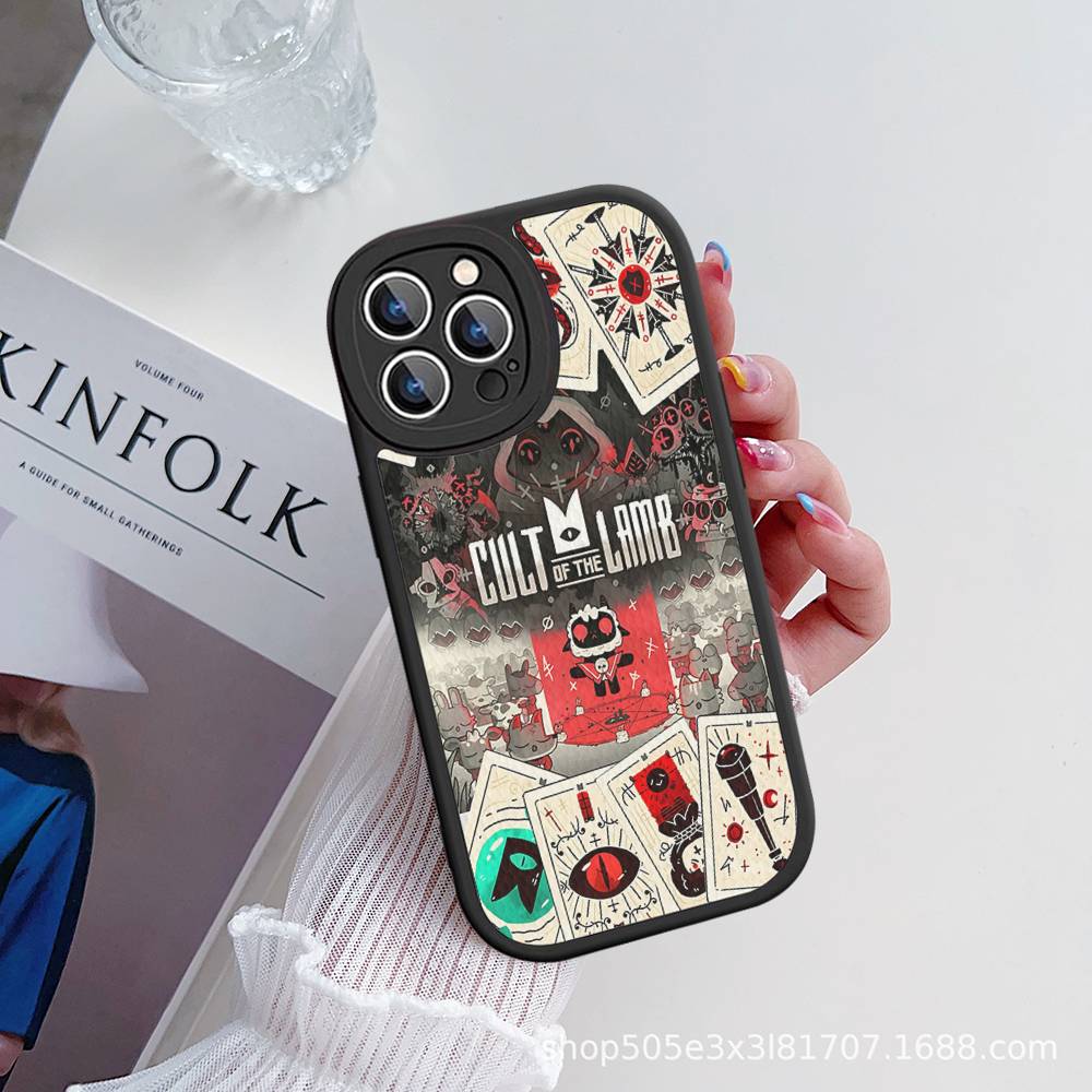 

Game C-Cult Of The Lamb Phone Case For IPhone 16 15 14 13 12 11 Pro Max Plus Leather Shockproof Cover iPhone 15 plus