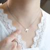 Gold & Silver Lightning Cloud Necklace: Two-Tone Stainless Steel, Polished Clavicle Chain, Romantic Jewelry.