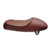 ONGMEIL Vintage Retro Cafe Racer Seat for and Kawasaki Yamaha Suzuki and Kawazaki KZ Yamaha, Suzuki, CL, SR, XJ, GS, (Stripe, Brown)