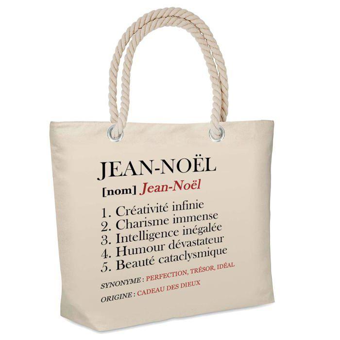 Sac de plage - PLANETEE - Jean-Noël Définition (sac isotherme) - Coton - Grande contenance - Imprimé en France