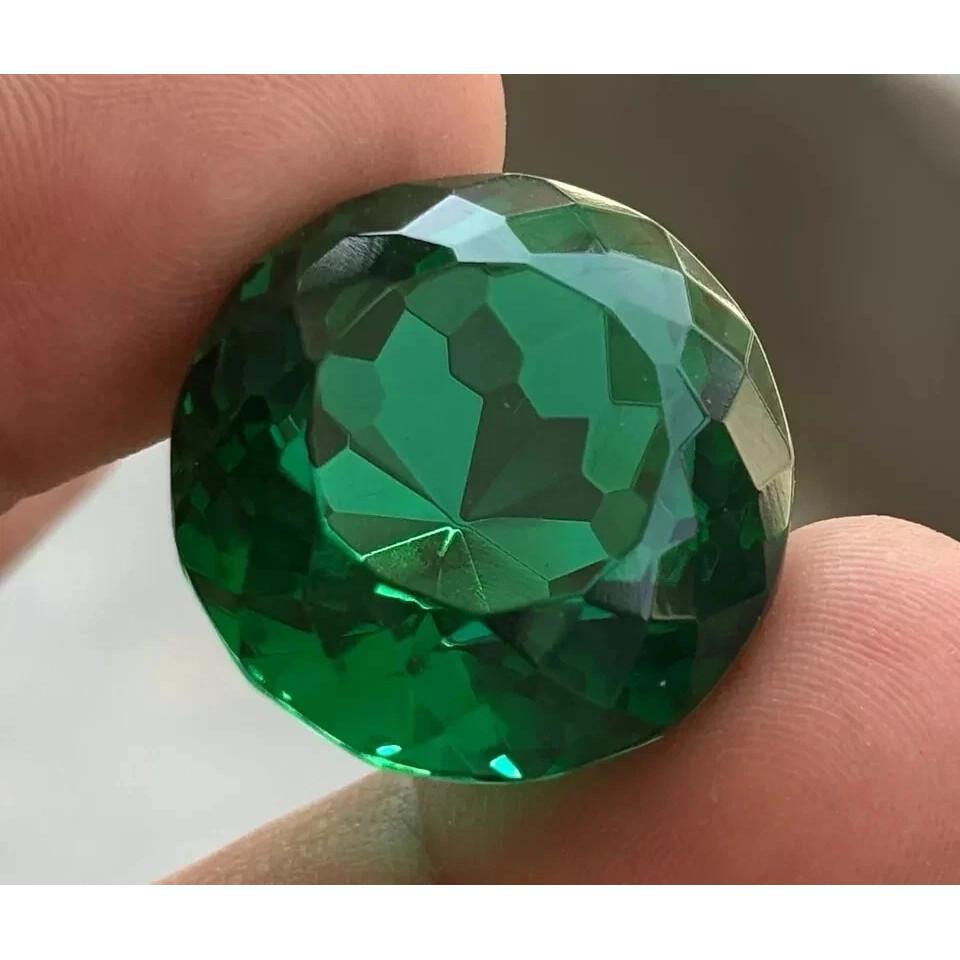 Natural Colombian Green Emerald Round Cut 12 Ct  Certified Loose Gemstone