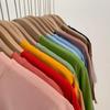 Sommer Einfarbig Reine Baumwolle T-Shirts Damen Harajuku Übergroß Kurzarm Y2k Tops Unisex Koreanische Streetwear Lässig Basic T-Shirt Weiblich Gute Qualität