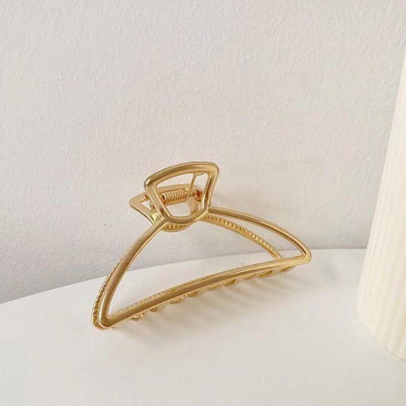 Square Half Gold Metal Hair Clip Hairpin