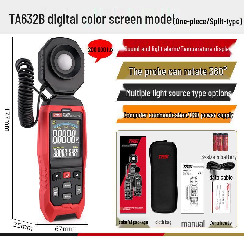 TEANNS TA630 High Precision Light Meter for Luminance and Illuminance Testing