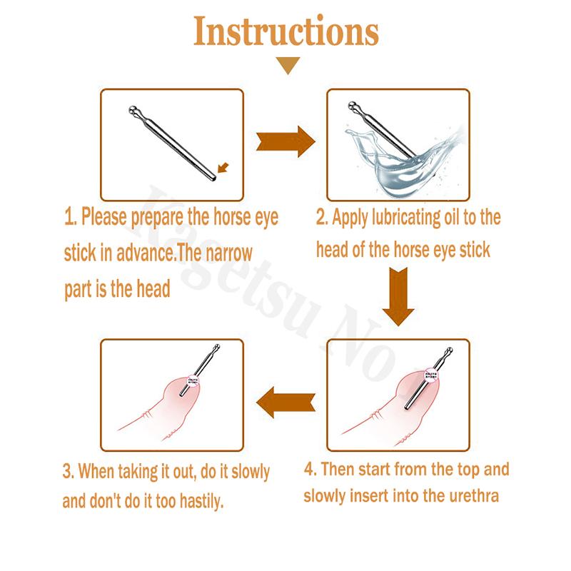 1PCS Metal Urethral Probe Measuring Urethral Size Urethral Dilatation Masturbation Penis Head Male Urethral Rod Adult Sex Toys