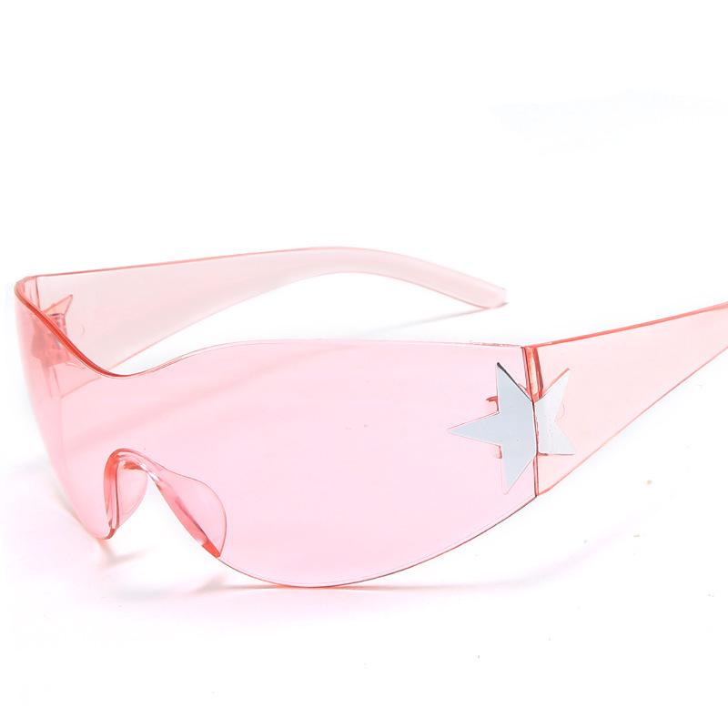 Spicy Y2K Millennial Star-Shaped Sports Sunglasses - Futuristic European & American Style