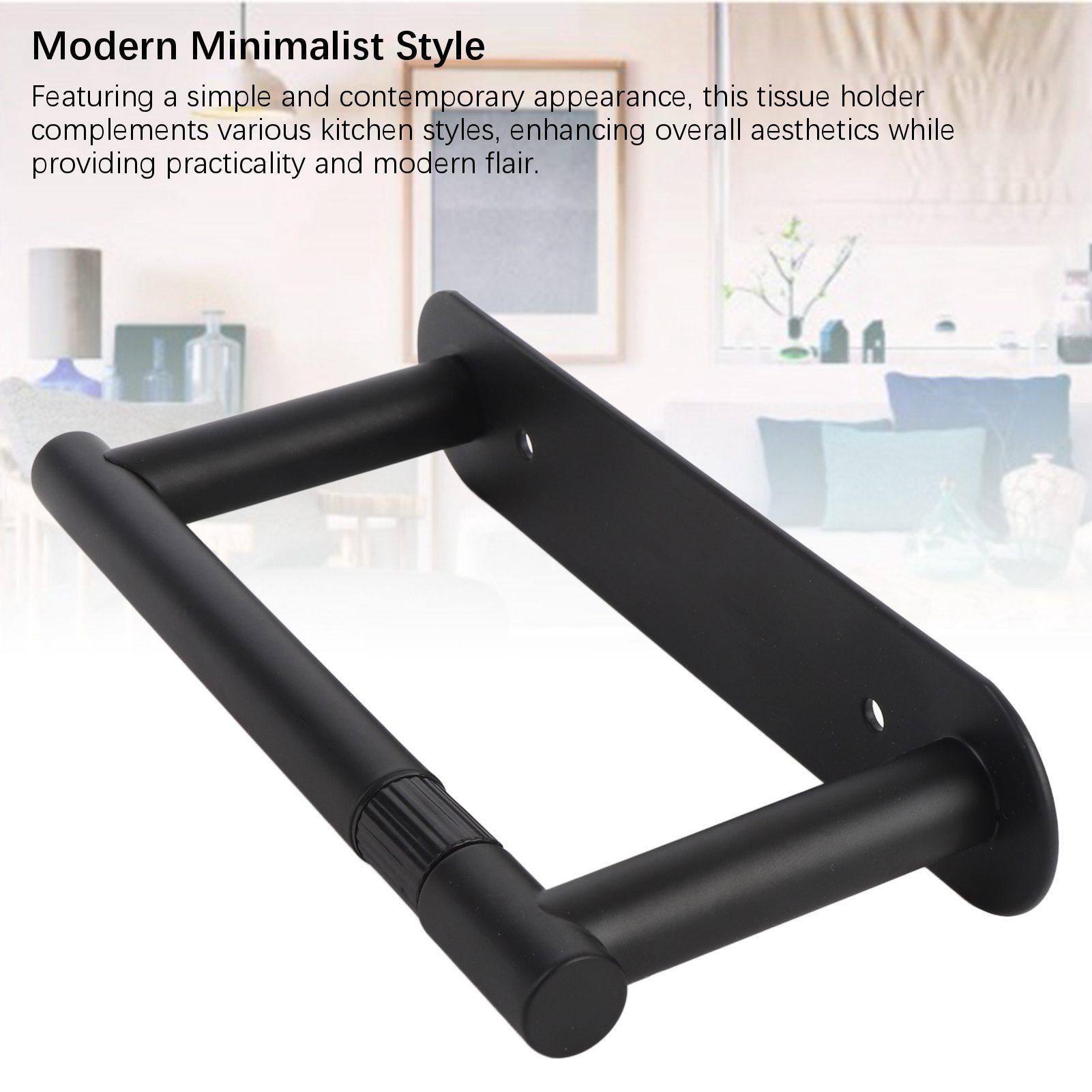 Tissue Roll Holder Stainless Steel Modern Wall Mounted Multifunctional Toilet Paper Holder