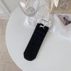 Ladies Summer Thin Bow Plingham Lace Ballet Breathable Boneless Mid Tube Pile Socks