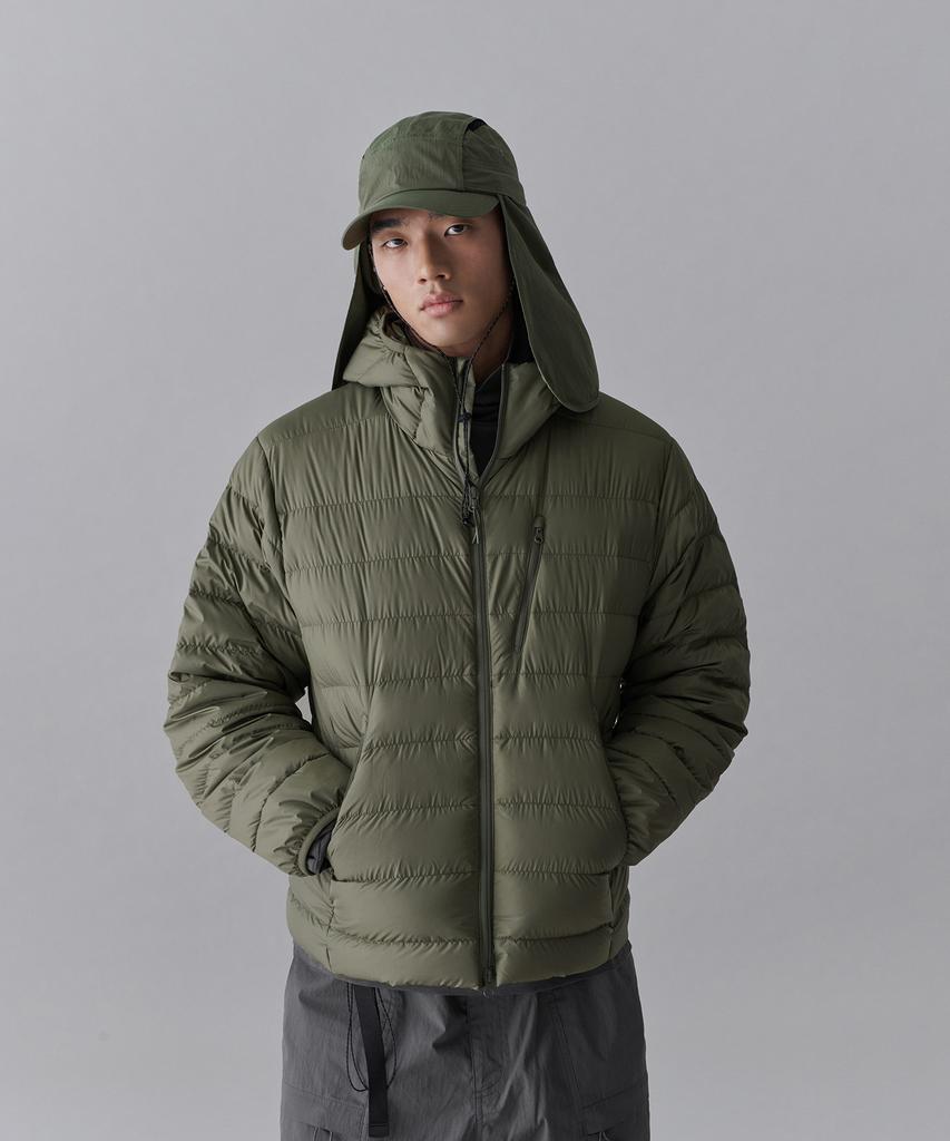 Musinsa Standard [City Leisure] Hooded Light Down Jacket [Khaki]