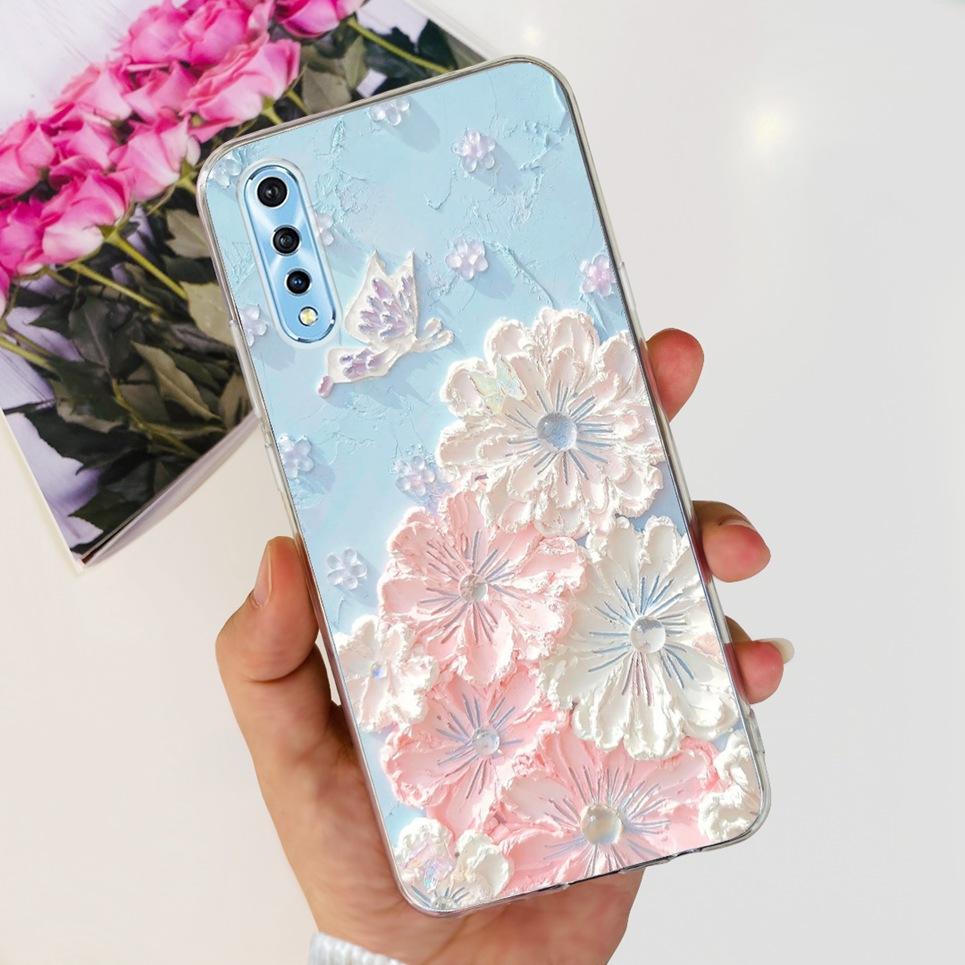 For Vivo 1907 Vivo Y7s Y17s Case Back Cover Cartoon Cool Style Animals Girly Flower Fashion Soft TPU Silicone Bumper VivoY17s