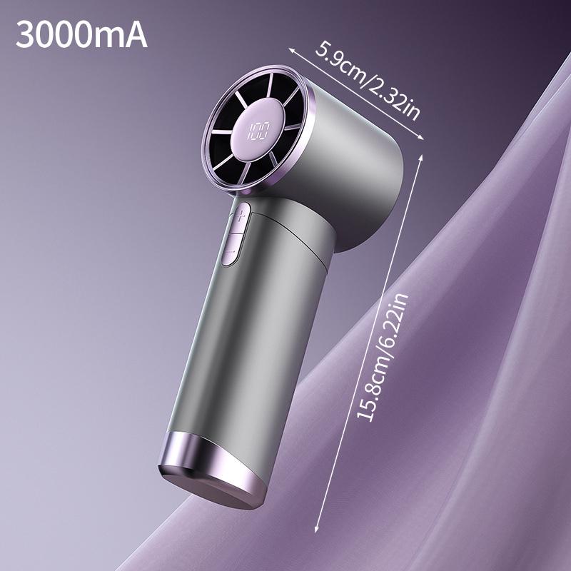 Portable Handheld Electric Fan 100 Wind Speeds USB Rechargeable Outdoor Small Fan Electric Eyelash Fan Digital Display Fans