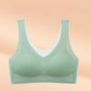 Sujetador Inalámbrico de Verano para Mujer Push-Up Transpirable Ultradelgado Sin Costuras Forma de U Espalda Bonita con Tirantes Anchos de Malla, Lencería de Alta Elasticidad