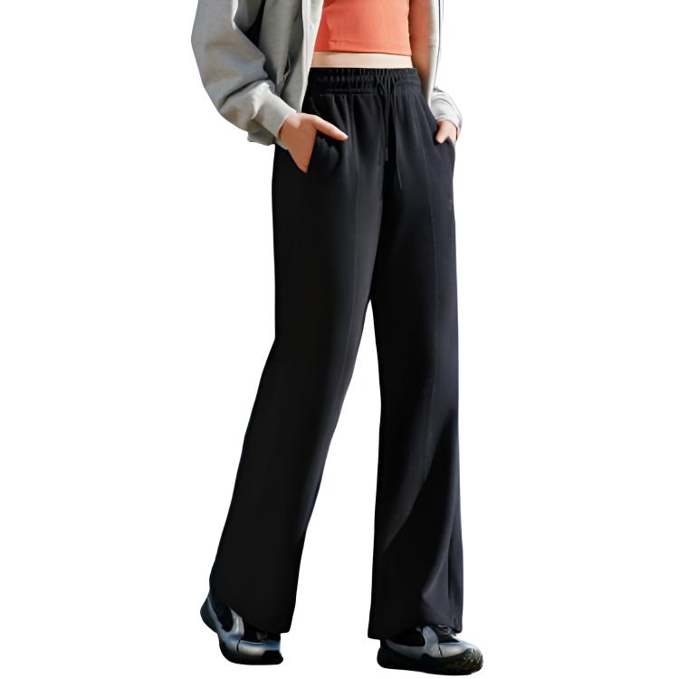 Anta Life Series Womens Long Pants 2026 Spring Knitted Sports Pants Women Bottoms Basic-Black 962618301-5
