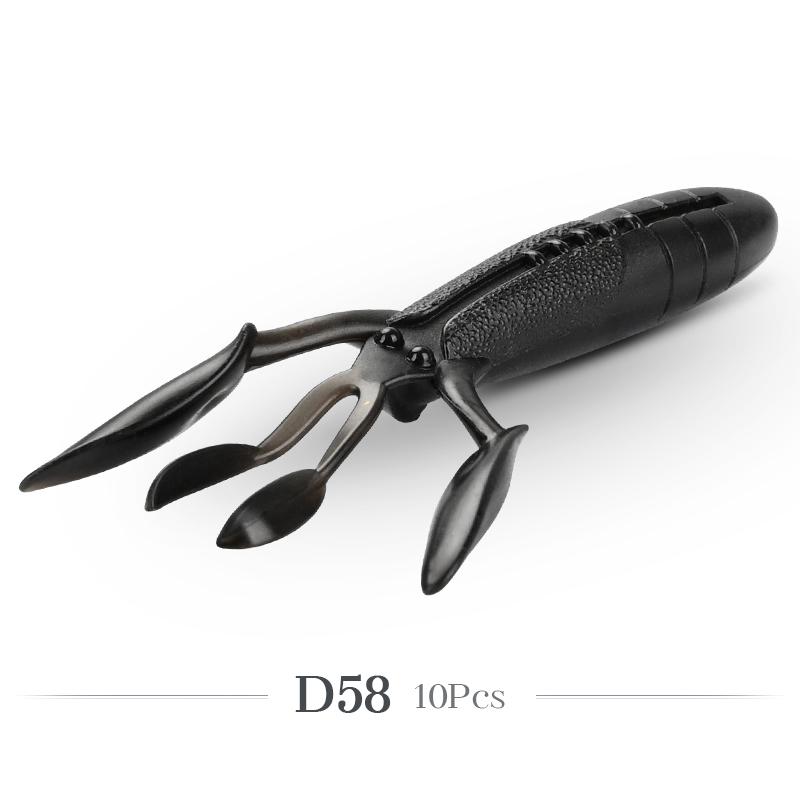 MEREDITH Soft Lure Glide Camaron 94mm 8.4g 10pcs Shrimp Antennae Double Legs Bass Pike JXSC05