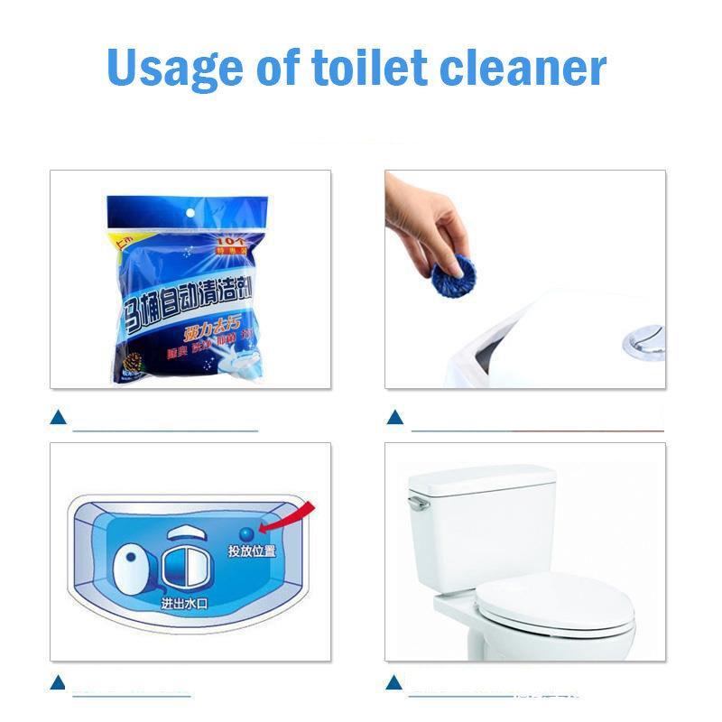 30Pcs Automatische Spülung Blau Blase WC-Reiniger Bad Lufterfrischer Toilette WC Tabletten