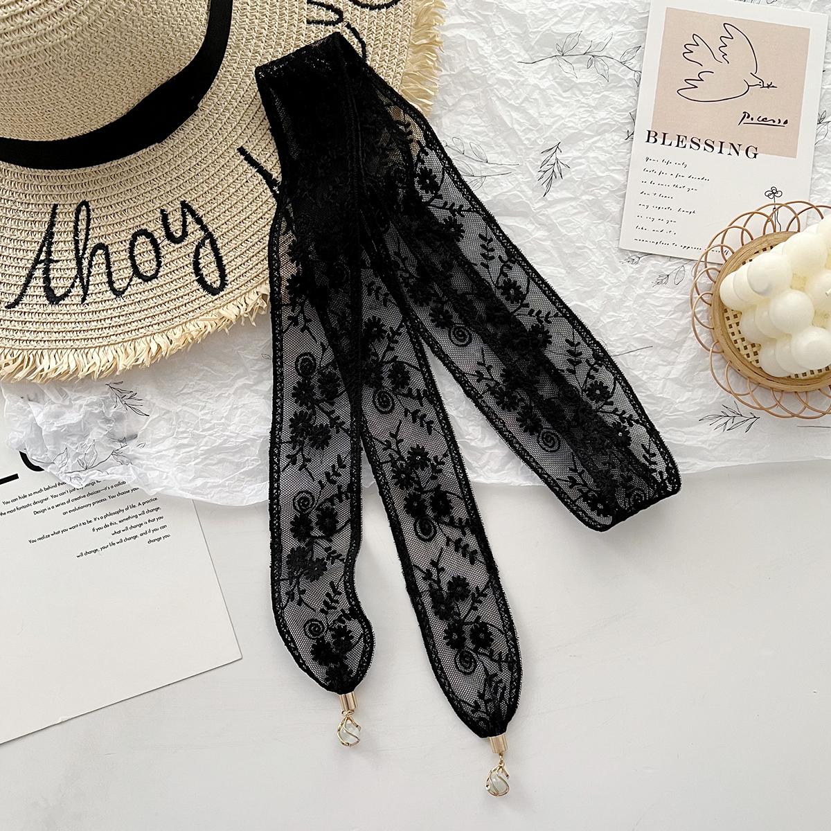 

Длинное кружево, маленький шелковый шарф, подвеска, пояс, женская многофункциональная резинка для волос, повязка на голову, тонкий зарубежный стиль с лентой для рубашки. 140cm