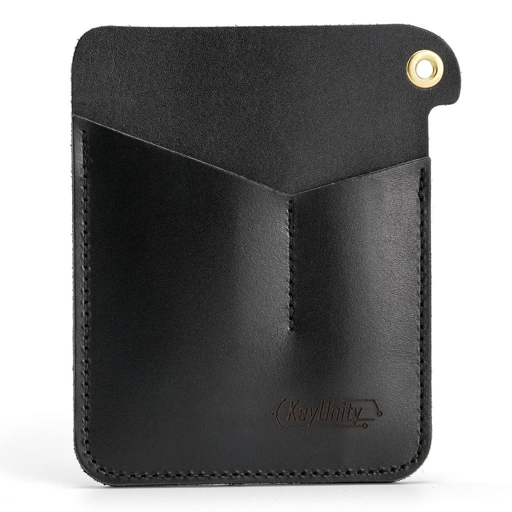 KeyUnity KL01 EDC Leather Small EDC Pocket Organizer for EDC Tool Durable Genuine EDC Sleeve for Outdoor Black Knives Pocket, Pouch, Men, 3-Pouch Bag,