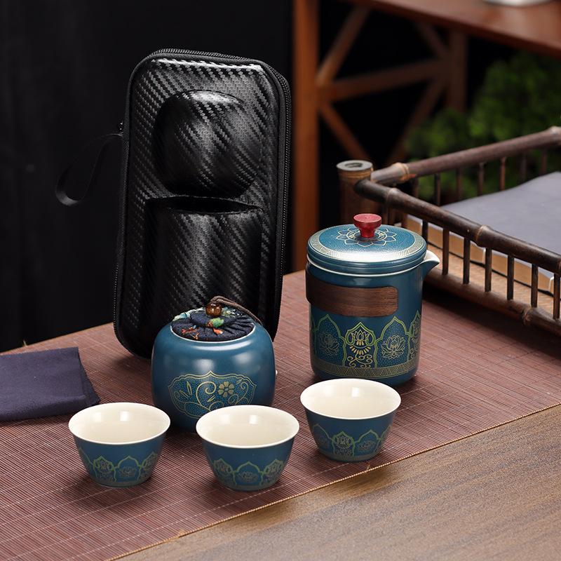 Travel Tea Set, Convenient Kung Fu Tea Set Set, Outdoor Kuaike Cup, Holiday Company Business Gift
